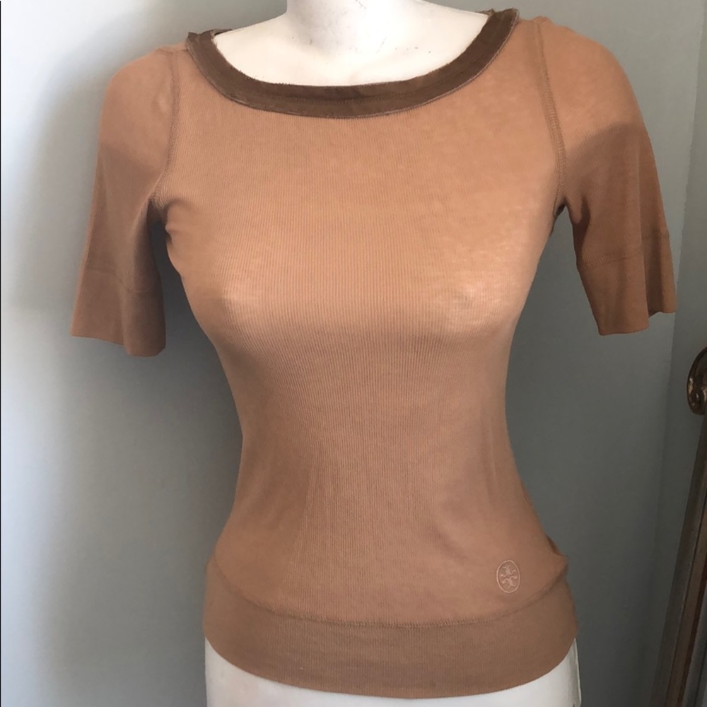 Tory Burch Cotton T-shirt brown size xs